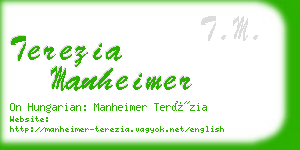 terezia manheimer business card